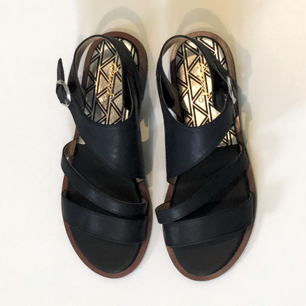 Black Sandals Size 6.5